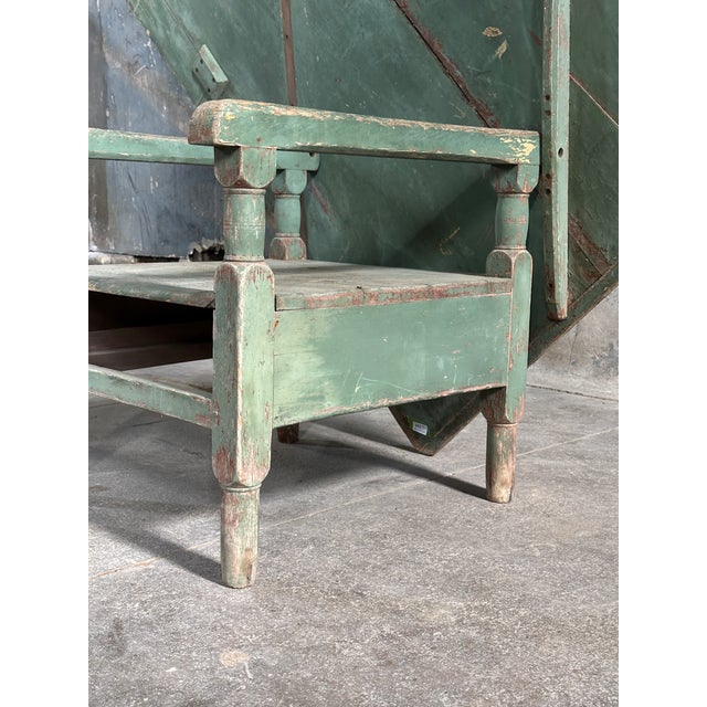 Early 20th Century Primitive Painted Tilt Top Table For Sale - Image 6 of 9