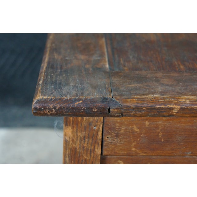 Antique Early American Primitive Oak Chamber Pot Commode Toilet Step Stool For Sale - Image 16 of 18