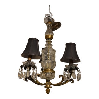 19th Century French Gilt Bronze Chandelier For Sale