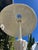 Wood Vintage White Wicker Floor Lamp With Dome Shade For Sale - Image 7 of 14