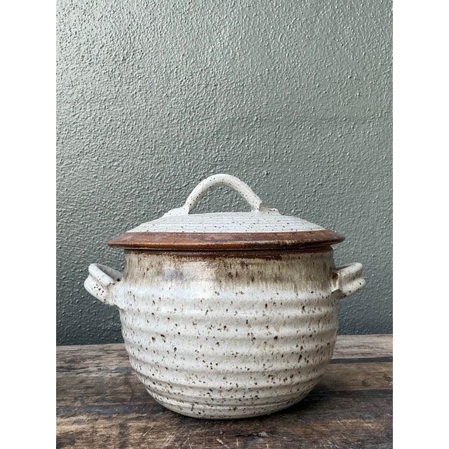 Vintage Original Studio Pottery Lidded Steam Pot For Sale - Image 9 of 12