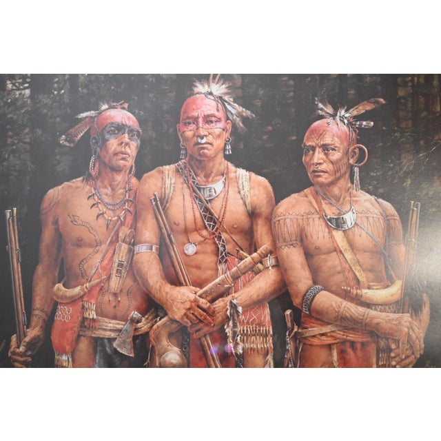 Rustic 1990s Robert Griffing "Brothers of the Forest" Signed Limited Edition Lithograph For Sale - Image 3 of 10