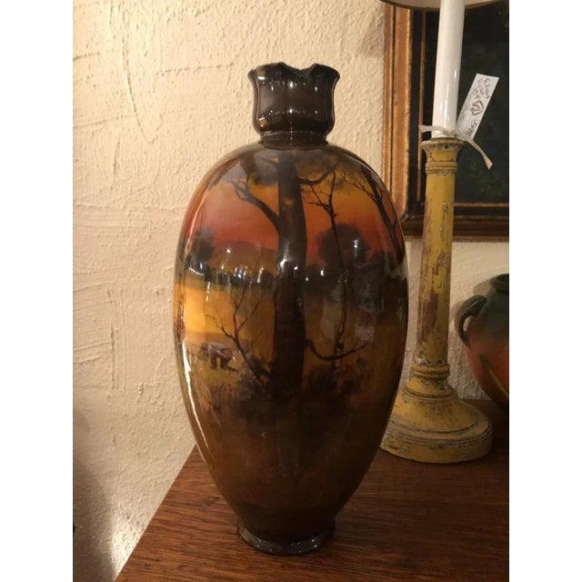Royal Doulton Royal Doulton Hand Painted Glazed Vase For Sale - Image 4 of 13