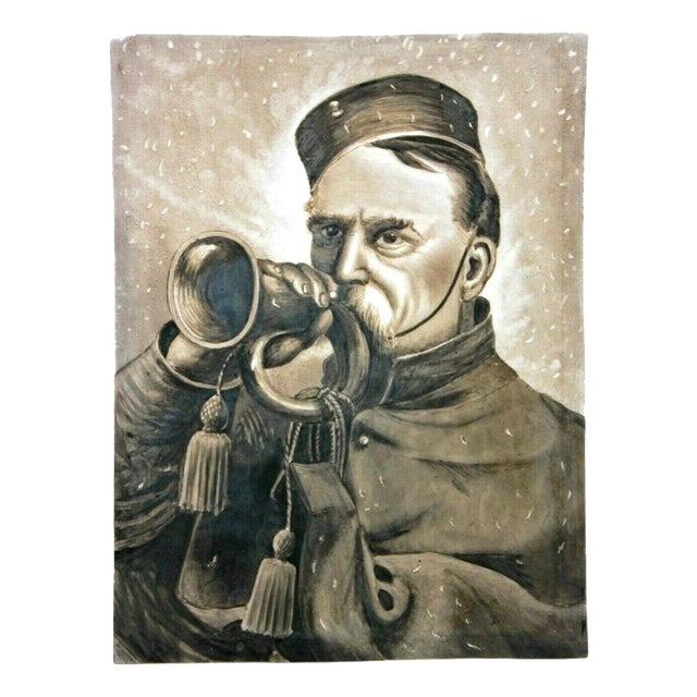 German Monochrome Porcelain Plaque, 1914 For Sale