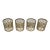 1960s Set of Four Imperial Glass Rocks Glass With 22-Karat Gold in the “Shoji” Design For Sale