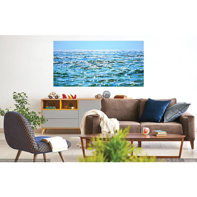 Early 21st Century Shining Horizon.Modern Original Hand Painting For Sale - Image 10 of 11