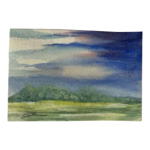 Original Watercolor Landscape Painting “Weather to the North”