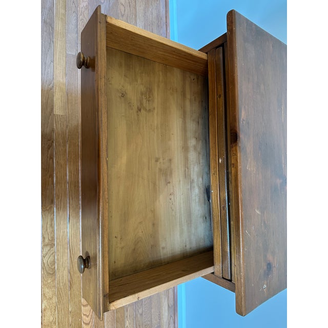 Vintage Wood Cabinet With Drawer and Pull-Out Table For Sale In Detroit - Image 6 of 9