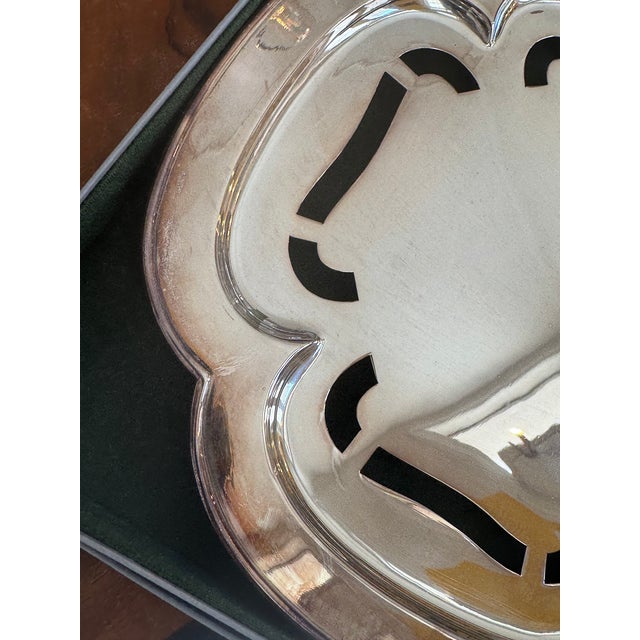 Vintage Silver-Plated Tray, 1930s For Sale - Image 3 of 6