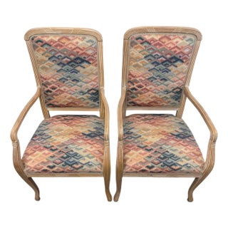 Late 20th Century Chateau d'Ax Louis XV Style Side Chairs - A Pair For Sale