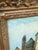 Antique European Village Street Scene Oil Painting | Signed L. Hughes | Ornate Gilt Frame For Sale - Image 9 of 10