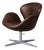 Mid-Century Modern Danish Brown Leather Swan Chair by Arne Jacobsen for Fritz Hansen, 1958 For Sale