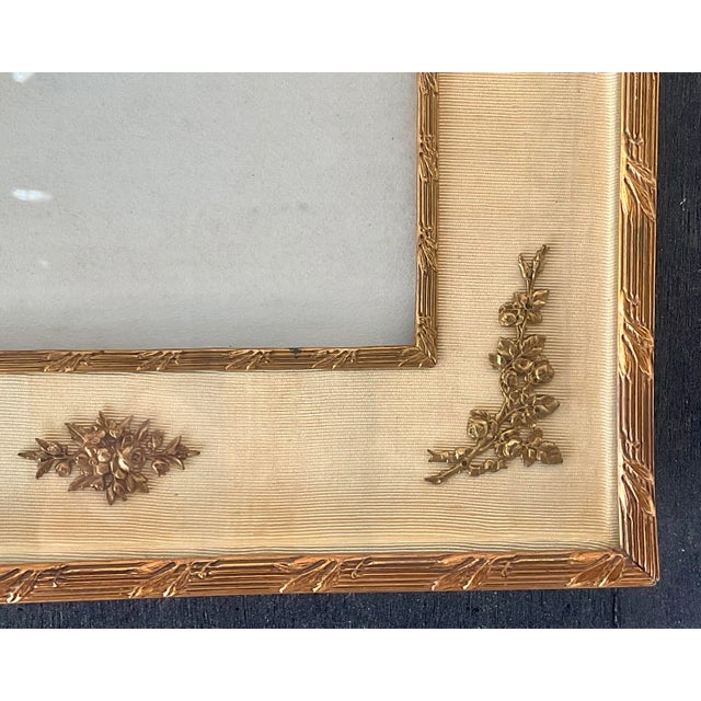 Large French Neoclassical Gilt Bronze Picture Frame For Sale - Image 4 of 12