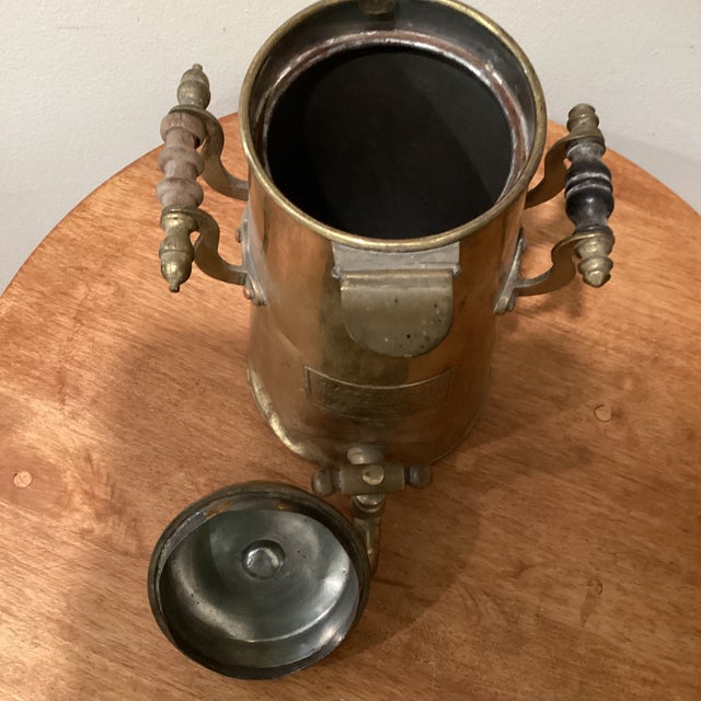 Antique Brass Coffee Maker With Lid # 2 by Piston Freezing Machine & Ice Company, Circa 1860 London England For Sale - Image 10 of 12