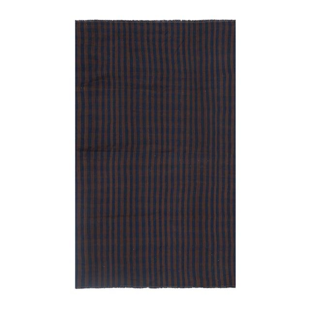 1960s Vintage Striped Turkish Kilim Rug 6'4'' X 9'11'' For Sale - Image 12 of 12