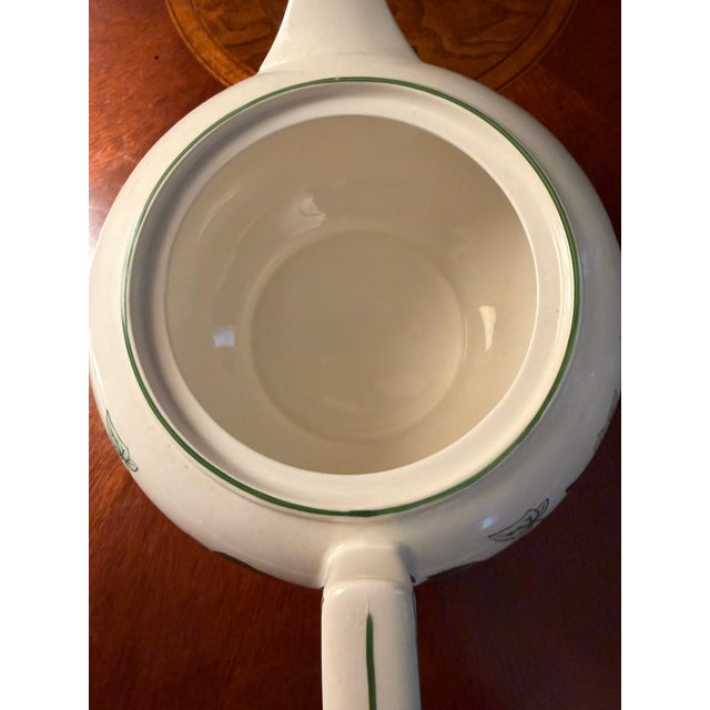 Ceramic 1900 Wedgwood Napoleon Ivy Teapot England Green Queen's Ware Bone China - Rare For Sale - Image 7 of 9