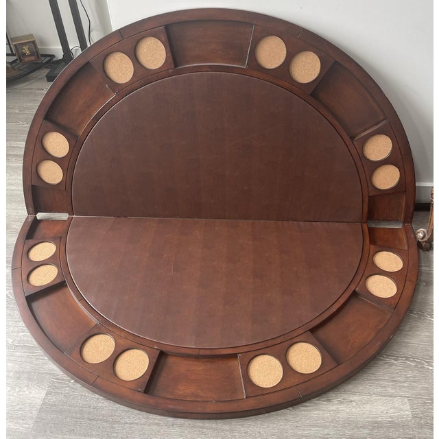 Wood Folding Game Table For Sale - Image 4 of 9