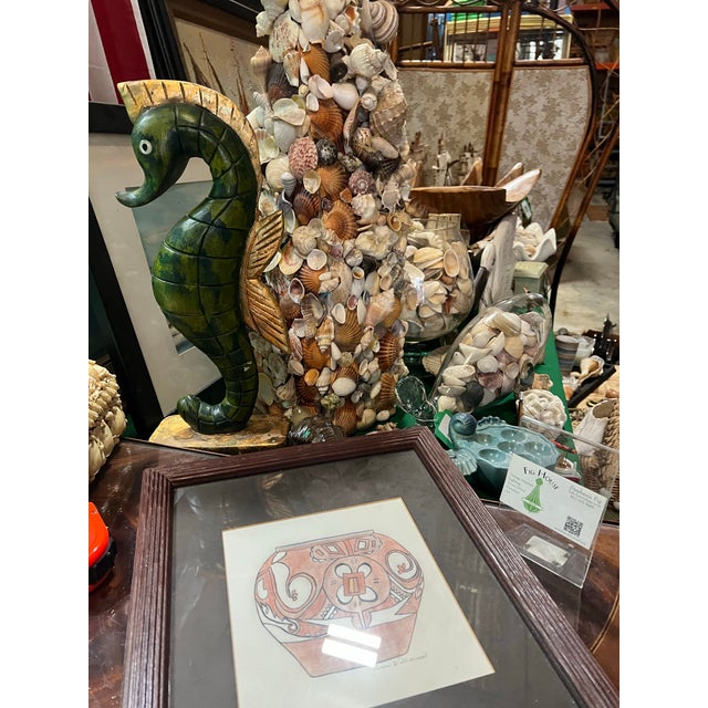 Up for consideration is a beautiful vintage framed minimalist drawing of a vase. This would look lovely in your home and...