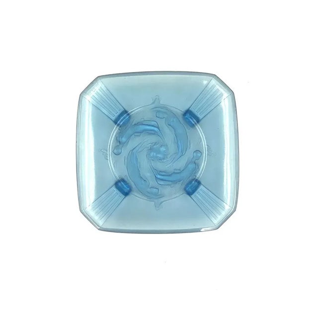 Large Molded Glass Naiads Dish from Verreries Des Hanots, France, 1930s For Sale - Image 4 of 18
