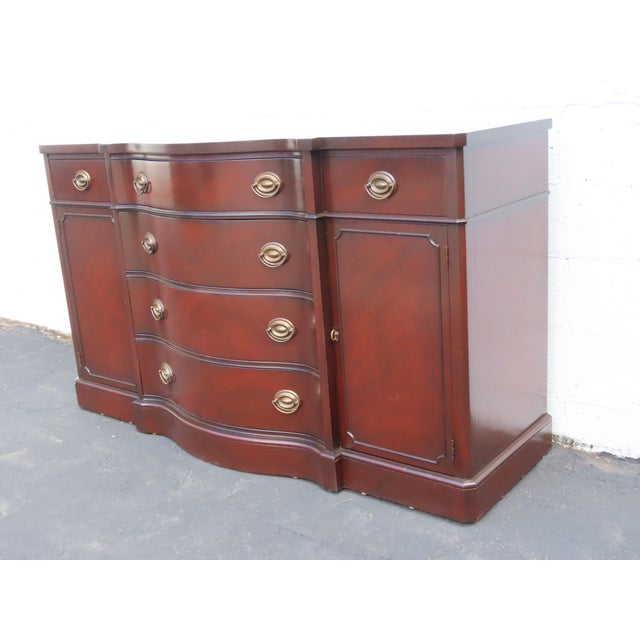 Drexel 1940s Mahogany Long Credenza Sideboard Media Console 6626 For Sale - Image 15 of 18