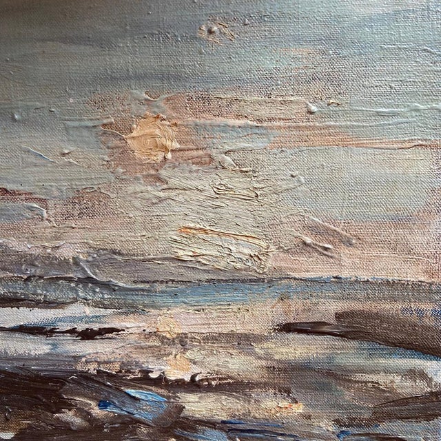 Jean Bréant, Neutral Abstract, 1960s, Oil on Canvas For Sale - Image 6 of 10