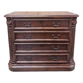 Vintage Hooker Seven Seas Cherry Lateral Filing Cabinet in the European Manor Style For Sale