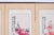 Mid-Century Modern 1960s Japanese Byobu Four Traditional Hand Painted and Stamped Floral Vignettes on This Overall Very Good + 4-Panel Folding Screen For Sale - Image 3 of 7