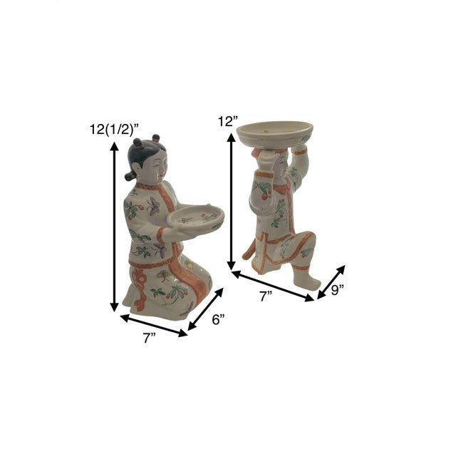 Crafted with a nod to vintage elegance and Mid-Century style, these statues of an Oriental butler couple are perfect for...