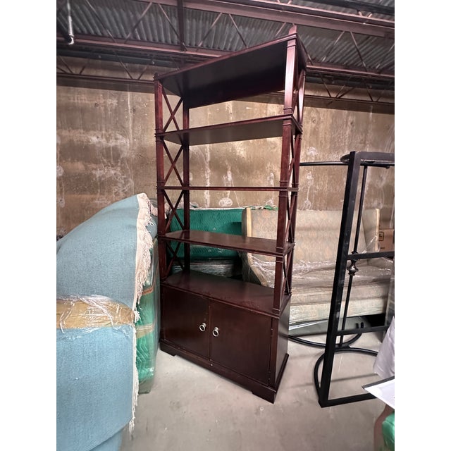 Tall X Frame Bookcase | Chairish