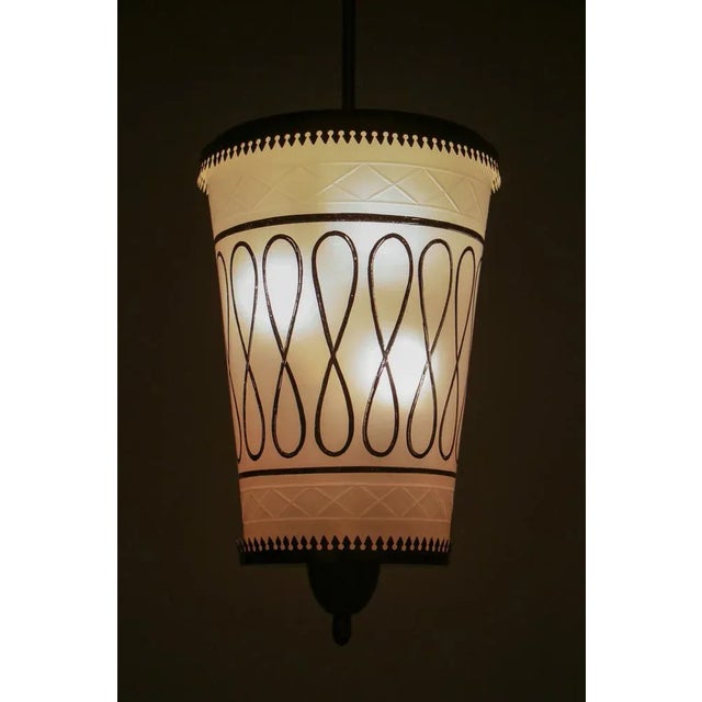 Fontana Arte Mid-Century Italian Suspension Lamp in the Style of Fontana Arte, 1950s For Sale - Image 4 of 15