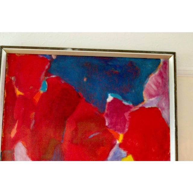 Bard B, Abstract Composition in Primary Colours, 1974, Acrylic on Canvas, Framed For Sale - Image 4 of 11