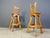 Attractive hand crafted brutalist bar stools. Beautifully shaped stools with backrests and very elegant curves. Made from...