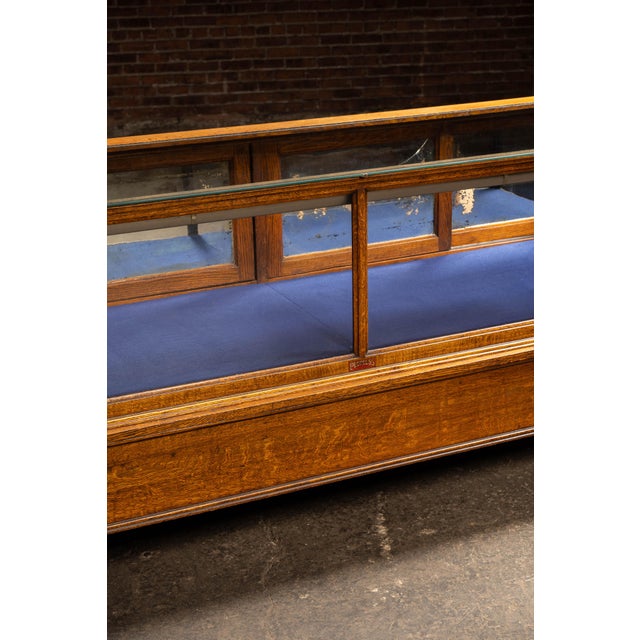 Wood Antique Quartersawn Oak "Peerless" Display Case by Jac. Lederer For Sale - Image 7 of 18