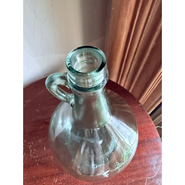1977 One Gallon Green Glass Wine Jug Fullerton California For Sale - Image 4 of 11