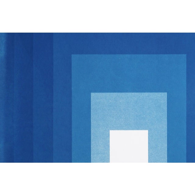 Paper 2025, Rectangular Porta, Geometric Architecture, Space Age Monotype Cyanotype on Watercolor Paper in Blue Tones by Kind of Cyan For Sale - Image 7 of 8