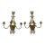 Vintage Russian Style Brass Ornate Three Candle Candelabra Wall Sconce-A Pair For Sale