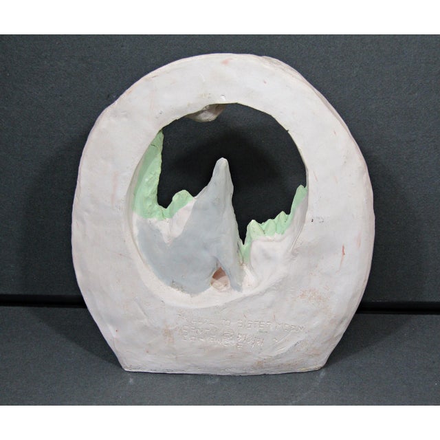 Cantu Comanche “Tribute to Sister Moon” Wolf & Moon Sculpture (1991) For Sale - Image 9 of 11