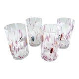 Hand Blown Alessandro Coppola Murano Art Glass Tumblers – Set of 4 For Sale
