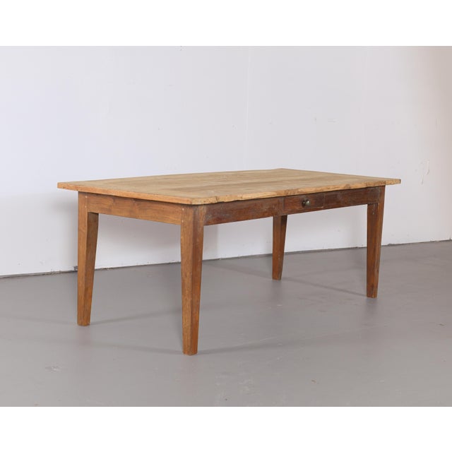 Auburn Antique English Farmhouse Dining Table With Drawer, Circa 1880 For Sale - Image 8 of 9