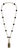 Vintage 18k Gold Tassel Necklace Quartz Black Onyx Diamond - 30 Inches For Sale