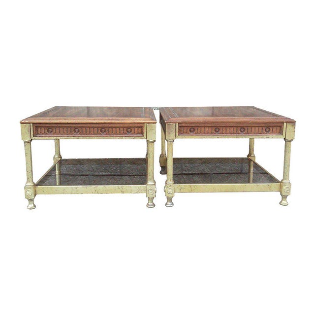 1970s Maison Jansen Style Regency Low End Tables-A Pair For Sale - Image 5 of 5