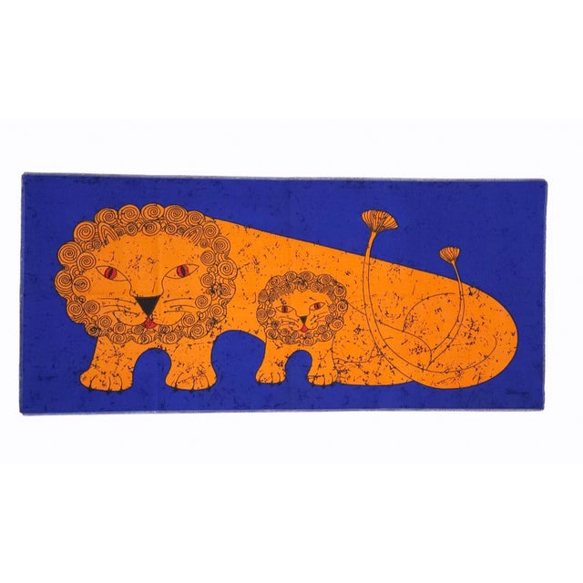 Mid-Century German Pop Art Screen Printed Wall Hanging by Traute Sänger, 1970s For Sale - Image 4 of 4