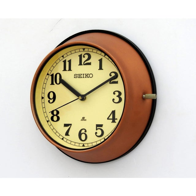 Nautical Vintage Seiko Maritime Nautical Wall Clock For Sale - Image 3 of 7