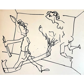 Carmen Cicero, New York School Abstract Expressionist Drawing Watercolor Painting Carmen Cicero, 1972 For Sale