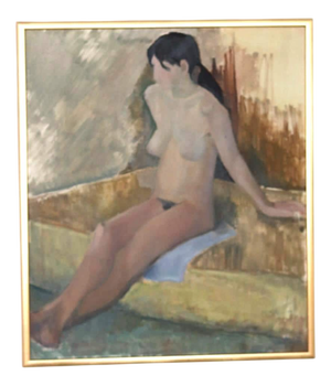 Penzell, Model, 1973, Oil on Canvas, Framed