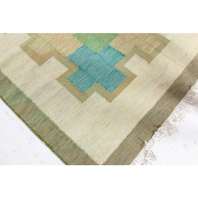 Vintage Swedish Flat Woven by Kerstin Persson For Sale In New York - Image 6 of 9
