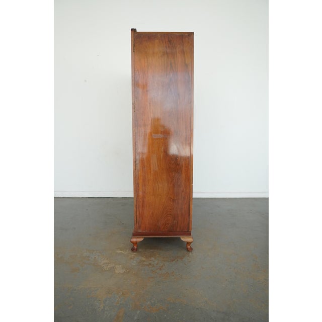 Antique Wylie & Lochhead Glasgow Burl Walnut Armoire Wardrobe For Sale In Austin - Image 6 of 18