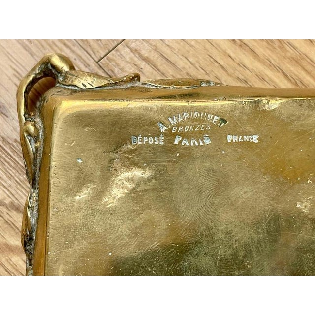 Art Nouveau Bronze Trinket Dish by A. Marionnet For Sale - Image 5 of 6