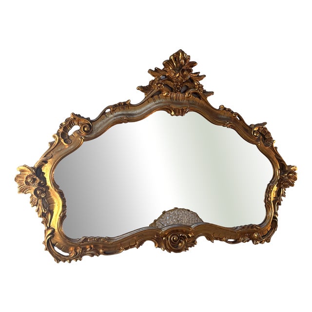 Baroque Wooden Framed Mirror from Unbekannt, 1950s For Sale