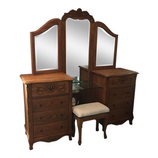 Versailles Collection Solid Oak Vanity For Sale
